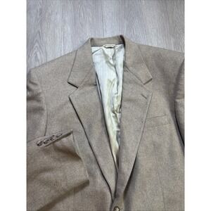 Men's Blazer 100% Cashmere Joseph Lyman‎ 44R Beige Color Sport Coat Jacket